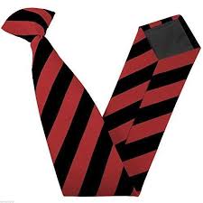 Springfield School Clip On Tie (black/Red)