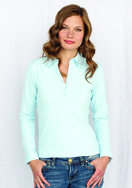 LADIES L/S STRETCH POLO