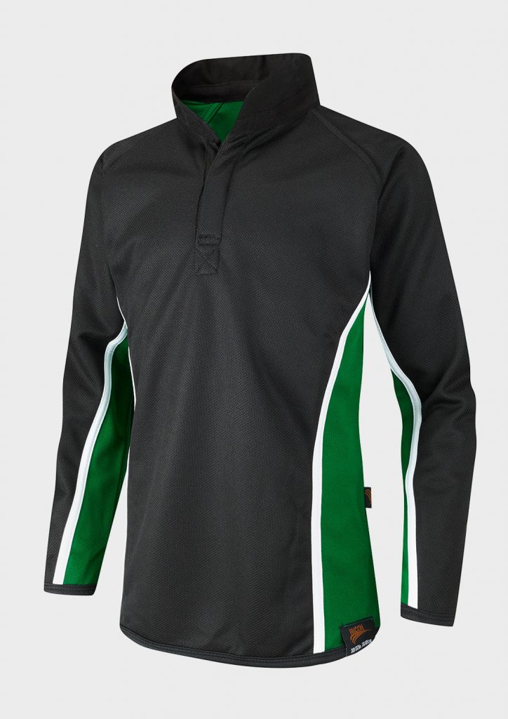 St Thomas More Reversible Rugby Top Black/Emerald (With Logo)