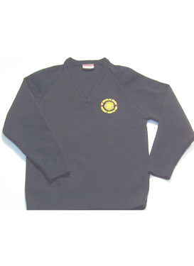 St Thomas More V-Neck Knitted Jumper (Black)