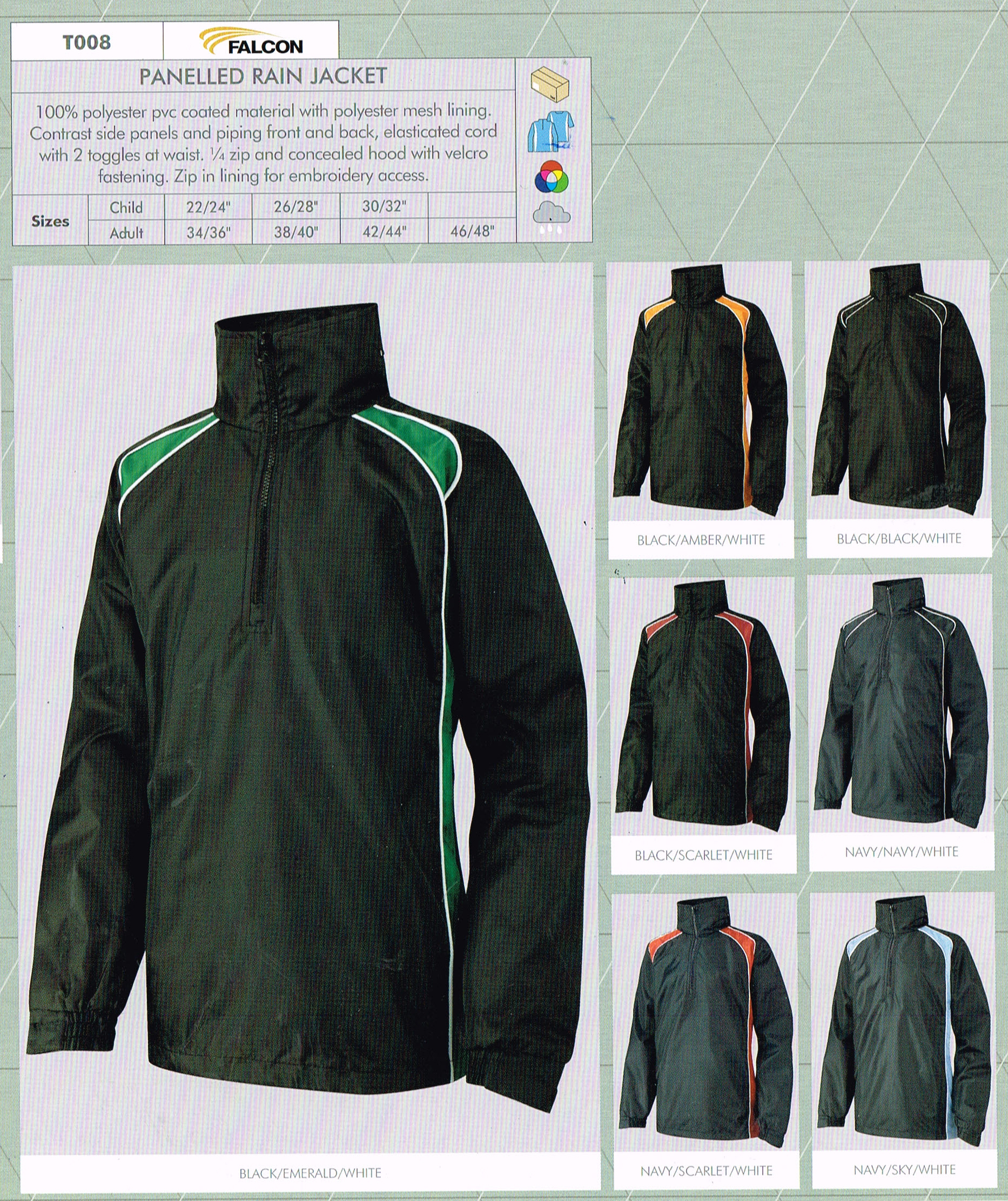 Falcon Panelled Rain Jacket