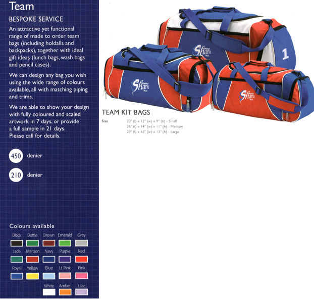 Team Kit Bags