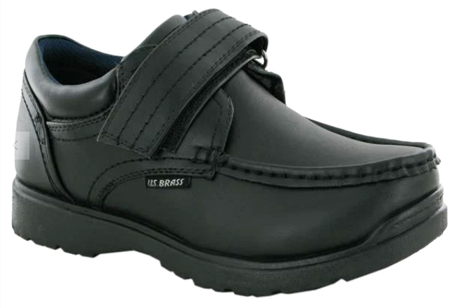 US BRASS BOYS CASUAL SINGLE VELCRO STRAP SCHOOL SHOE