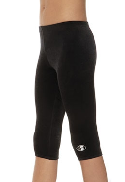 SMOOTH VELOUR CAPRI GYMNASTICS LEGGINGS